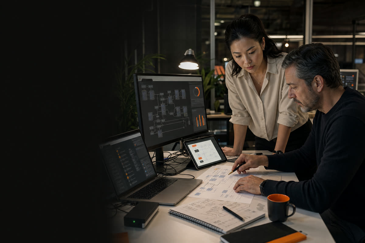 A team integrating AI into the systems and workflows of an operating business.